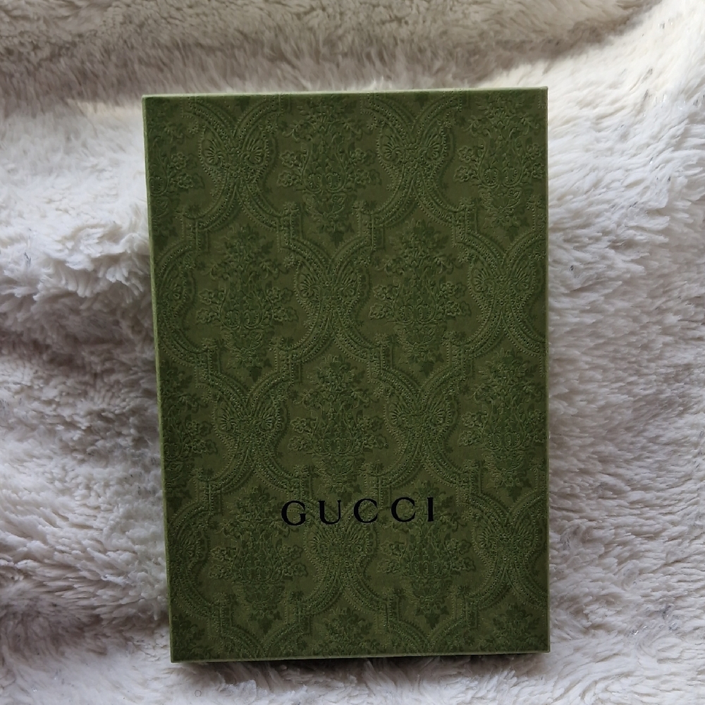 Gucci  Notebook New With Olive Green Embossed Box And Dustbag.